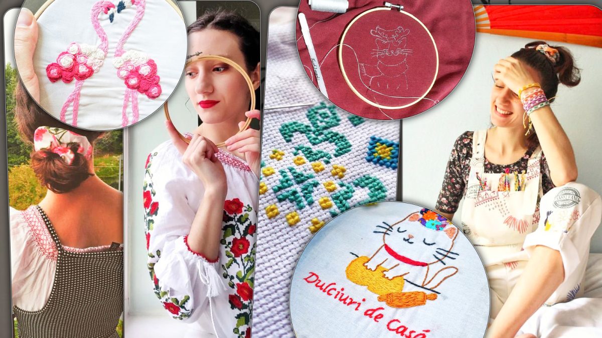 A spulberat un mit. Cine este tânăra care a dus pasiunea pentru gherghef la nivel de artă: „Mama m-a învățat să cos goblen și să împletesc” – FOTO
