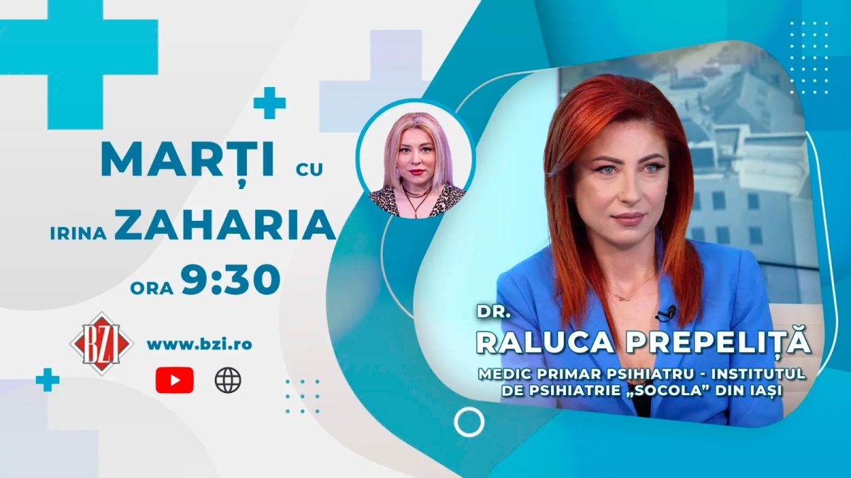 Dr. Raluca Prepeliță, medic primar psihiatru în cadrul Institutului de Psihiatrie Socola Iași, vorbeste în emisiunea BZI LIVE despre bipolaritate