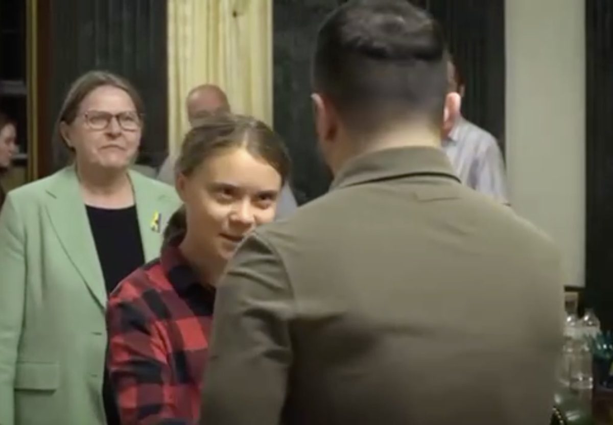 S-a întâmplat și asta. Greta Thunberg l-a vizitat pe Zelenski la Kiev și au făcut front comun împotriva Rusiei
