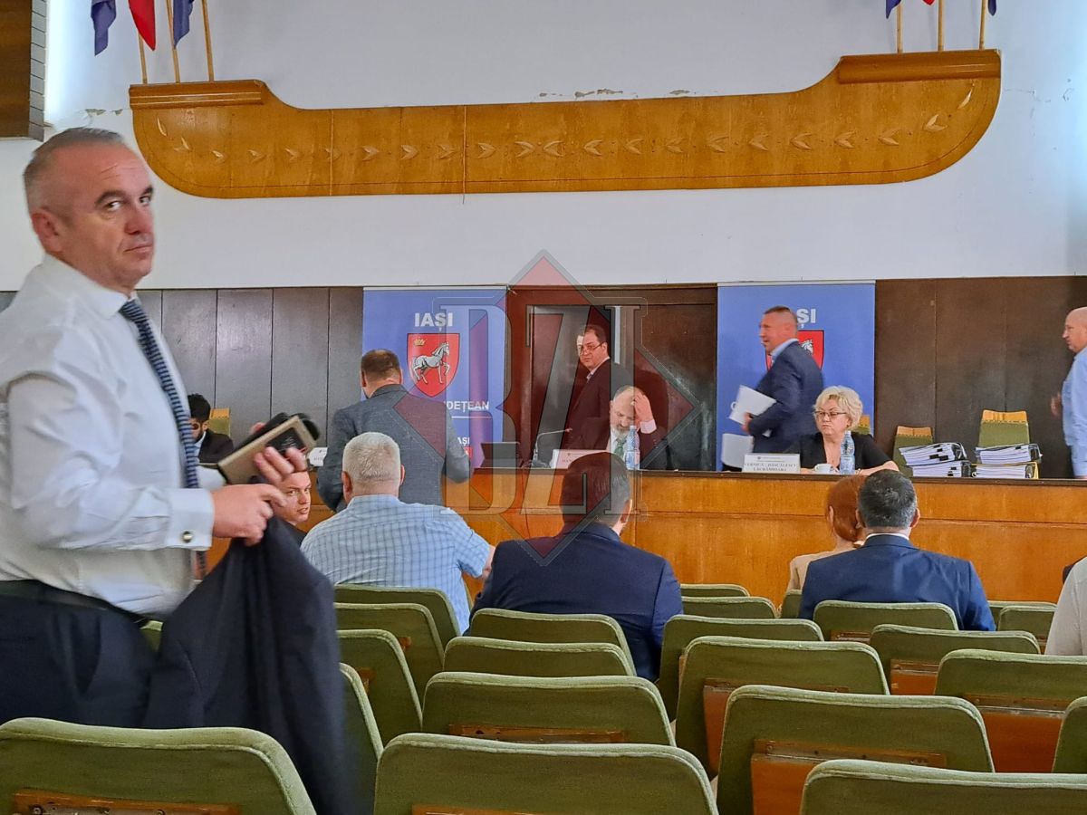 PSD și USR au părăsit sala de ședință de la Consiliul Județean Iași – FOTO