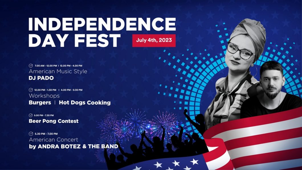 Sărbătorește Independence Day Fest, la Palas Campus! Andra Botez & The Band vor susține un concert tematic