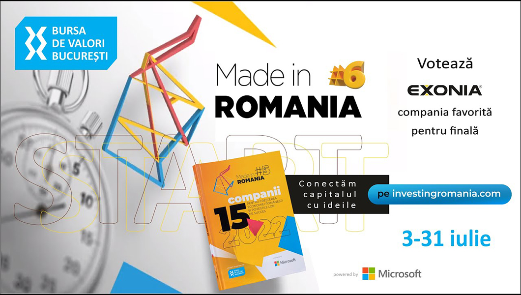 Fabrica Exonia din Iași, nominalizată în semifinala competiției „Made in România” a Bursei de Valori București – VIDEO