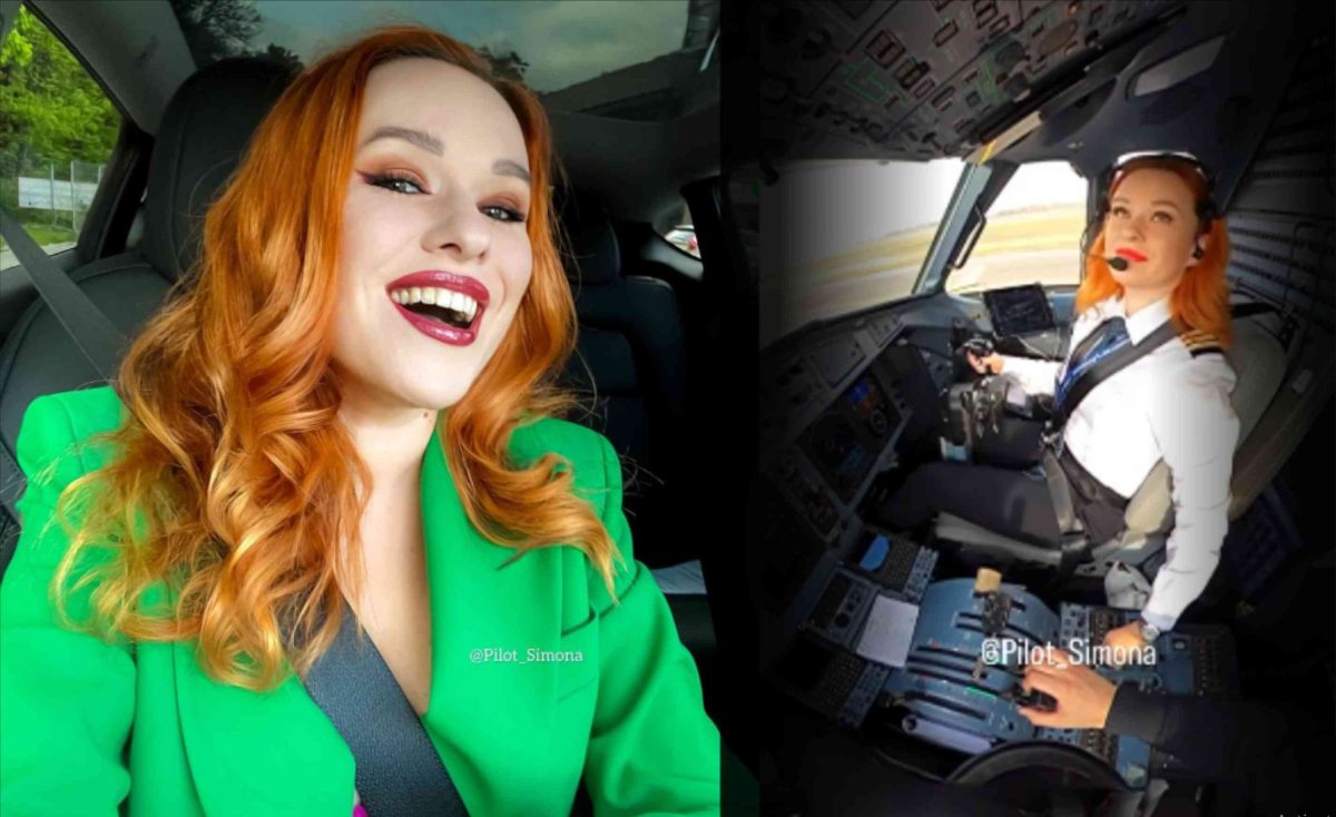 Simona Păun este pilot pe o aeronavă de linie. Tânăra a ajuns vedetă pe rețelele sociale
