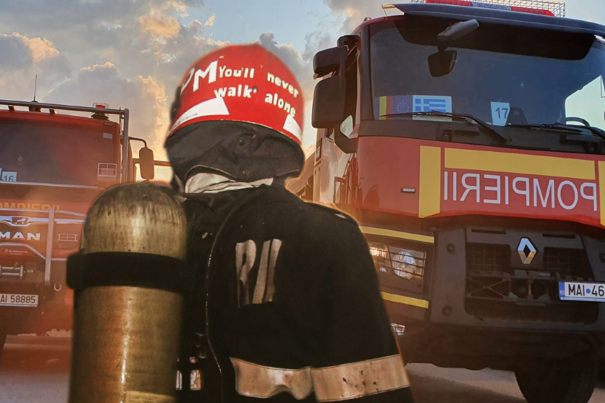 Incendiu produs la un garaj din Tomești. Pompierii intervin