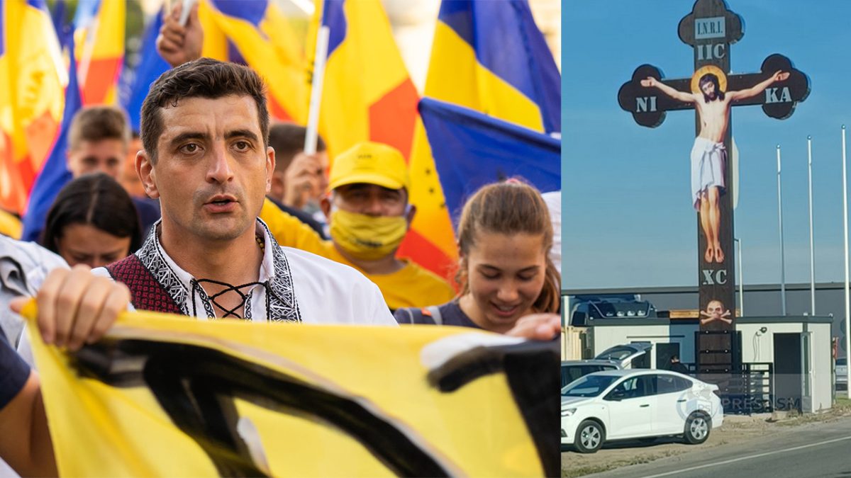 Președintele AUR, George Simion: ”Pe cine deranjează Crucea?”