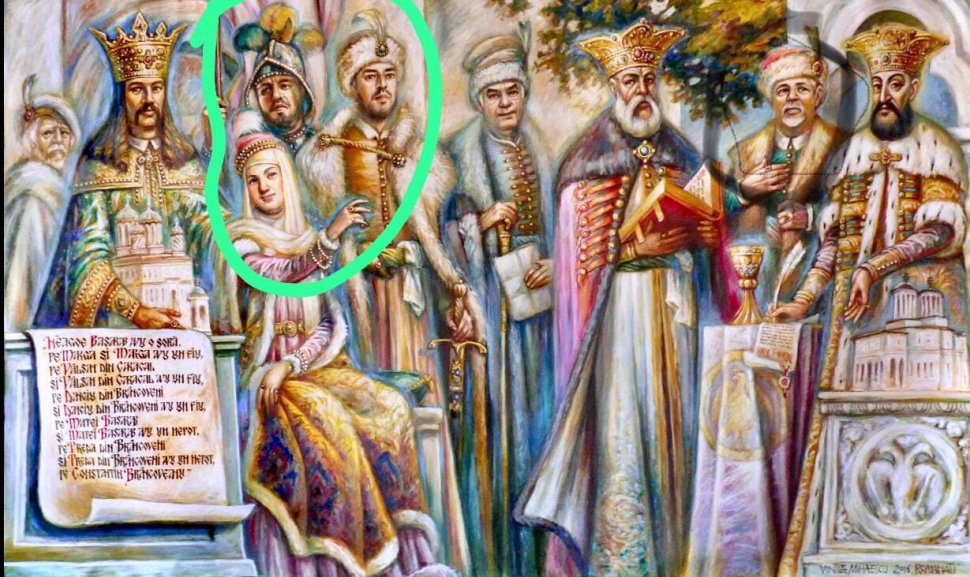 Primarul din Caracal a fost pictat alături de Neagoe Basarab și Constantin Brâncoveanu. În tablou mai apar fiii și soția acestuia