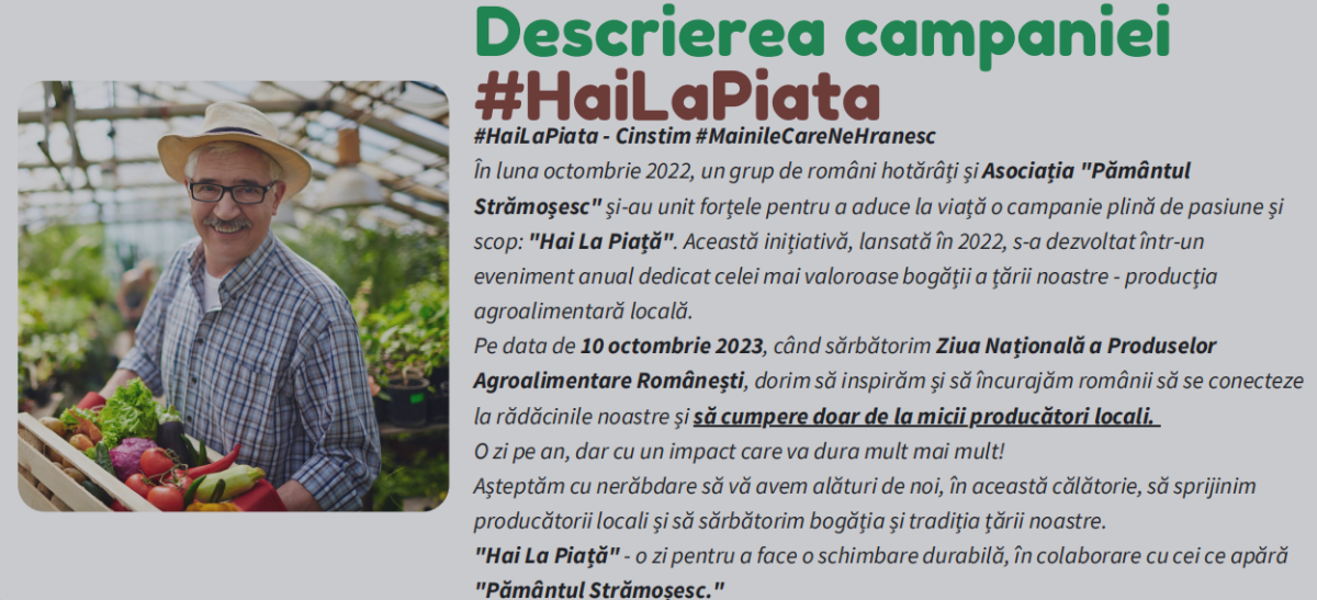 Campania „Hai la Piață”, lansată și la Iași! În prim-plan este Asociația „Pamânt Strămoșesc” – VIDEO