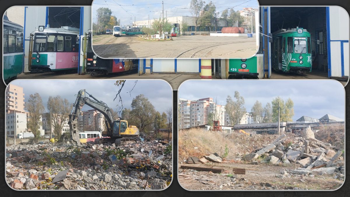 Demolările de la depoul Dacia au ajuns la 75 la sută. Personalul a fost deja mutat la cel de la Gară: „Ne aflăm în grafic cu lucrările” – FOTO