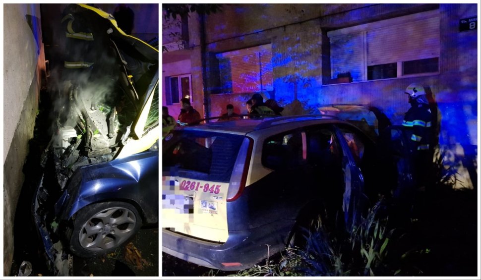 Un tânăr din Satu Mare a intrat cu mașina într-un bloc și a murit – VIDEO