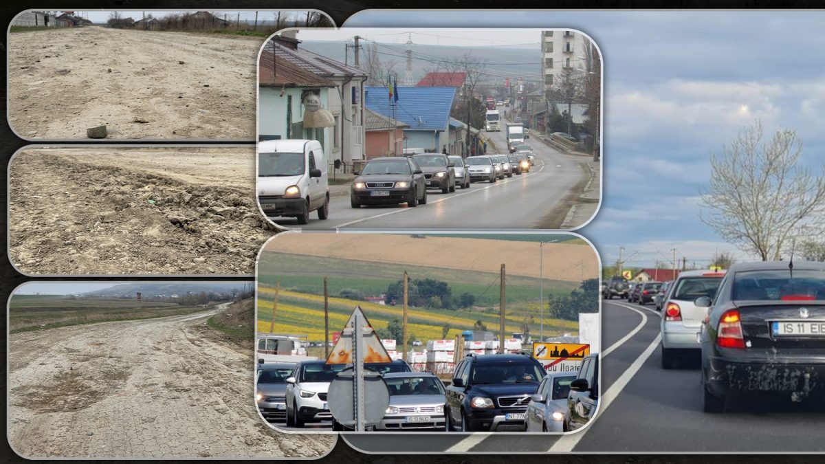 Varianta ocolitoare a orașului Podu Iloaiei a rămas în aer. Între timp, șoferii merg prin arătură ca să scape de orele pierdute în coadă: „Este insuportabil. Stai mai mult de o oră să treci un kilometru” – FOTO