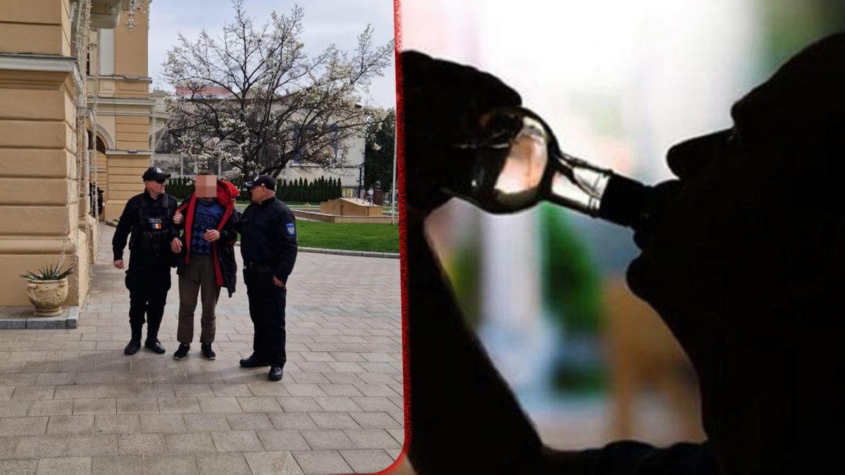 Scandal în fața Primăriei Iași! Un bărbat amețit bine de alcool a început să se ia de oamenii de pe stradă. Polițiștii l-au liniștit pe scandalagiu după ce au intervenit în forță – FOTO