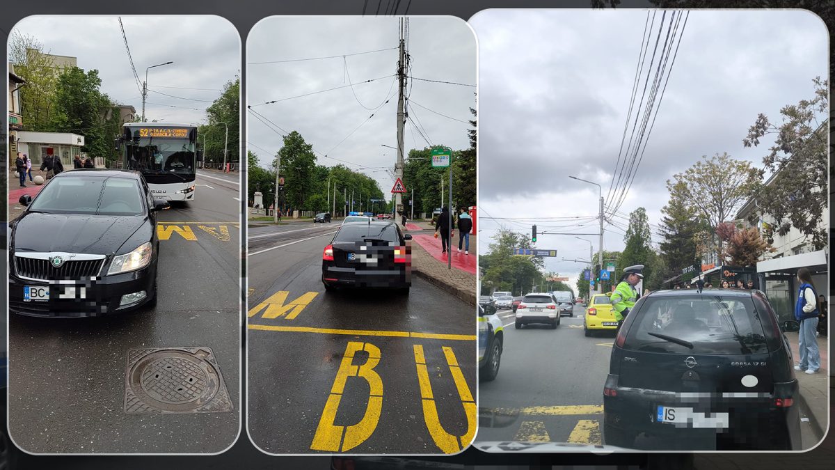 Autobuzele de la CTP nu pot ajunge în stații din cauza mașinilor parcate neregulamentar. Polițiștii locali au fost solicitați să intervină pentru eliberarea alveolelor – FOTO