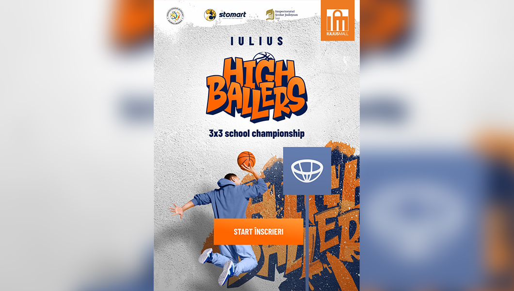 Iulius Mall organizează un campionat de baschet, aprobat FIBA 3×3, între liceele din Iași. Înscrie-te alături de colegii tăi!