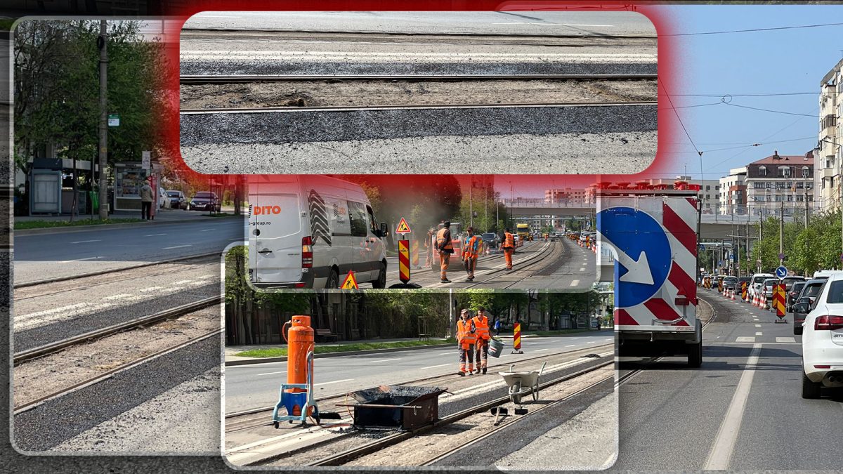 Tramvaiele de pe traseul 7 nu vor mai circula până la rond Canta. Liniile de tramvai au intrat în reabilitare – FOTO