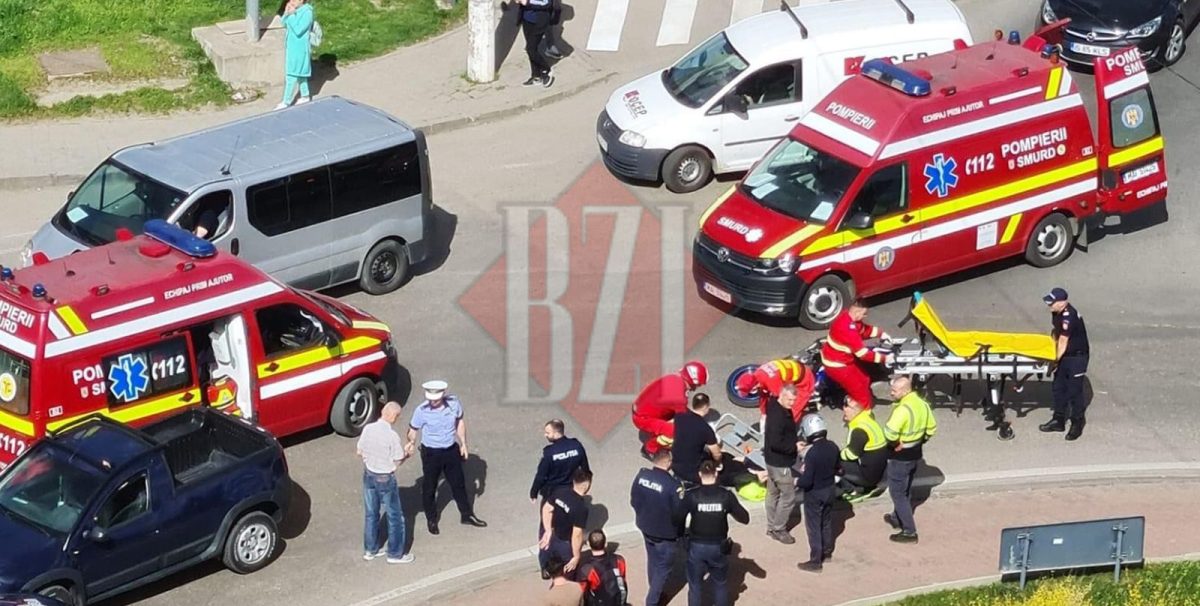 Încă un motociclist a fost implicat într-un accident la Iași! Bărbatul a fost transportat la spital – FOTO