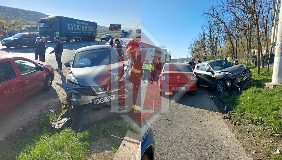 Accident rutier la Popricani. Trei autoturisme au fost implicate – FOTO