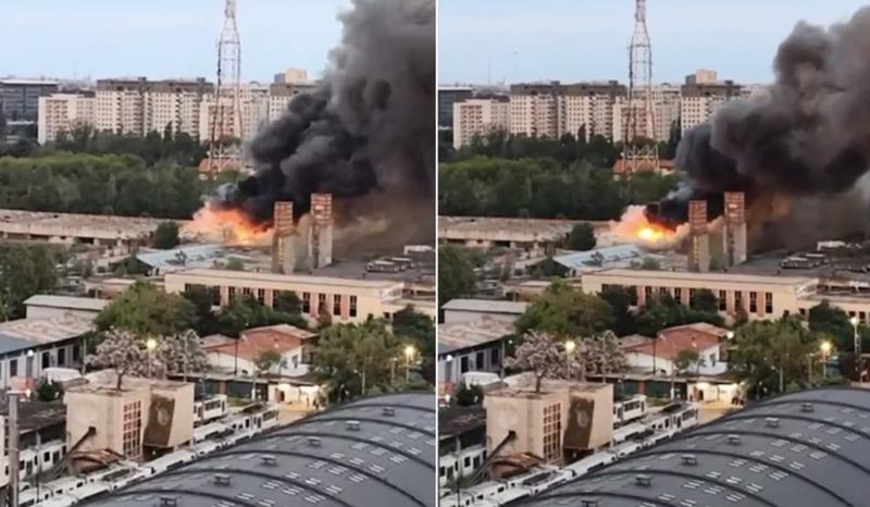 Incendiu puternic în București! Mai multe echipaje de pompieri au fost trimise la fața locului