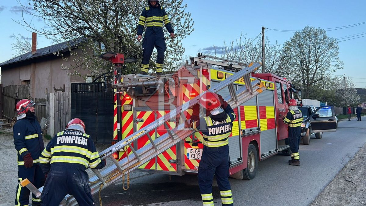 Incendiu în localitatea Ciurea! O mansardă a fost cuprinsă de flăcări – FOTO, UPDATE
