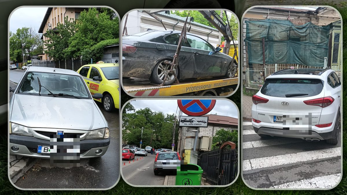 Ieșenii care își parchează mașinile neregulamentar vin cu tot felul de scuze în fața polițiștilor, pentru a scăpa de amendă: „Preferă să încalce legea decât să lase autovehiculul la 200 de metri de locul unde au treabă” – FOTO