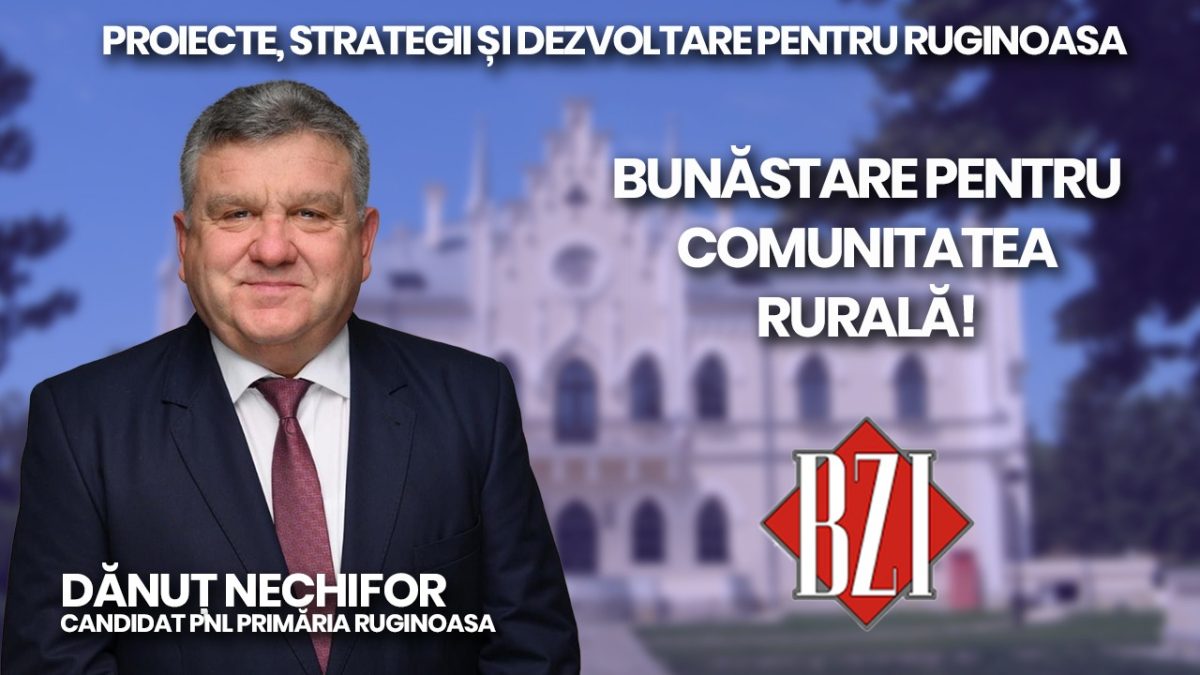 LIVE VIDEO – Dănuț Nechifor, primarul comunei Ruginoasa și candidatul PNL la mandatul de primar al Comunei Ruginoasa vine la BZI LIVE – FOTO
