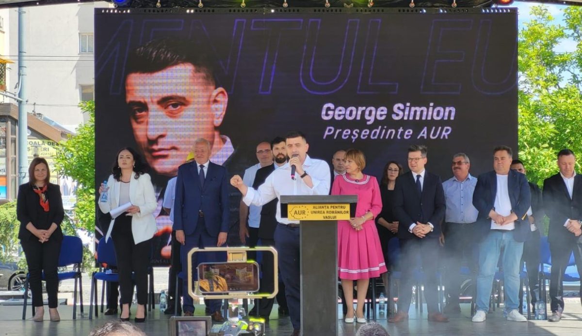 AUR Vaslui şi-a lansat candidaţii la alegerile din 9 iunie, în prezenţa liderului George Simion