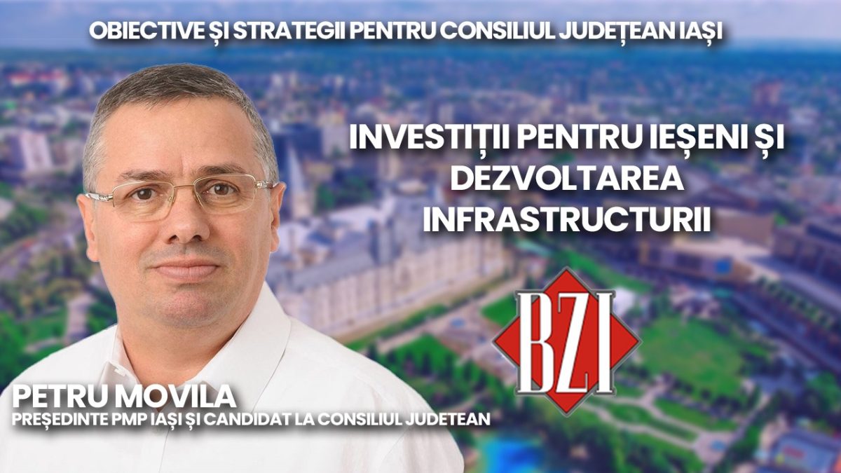 Politicianul Petru Movilă, lider PMP Iași și candidat (ADU) la CJ, revine la BZI LIVE. Va discuta despre proiecte, soluții, strategii și investiții