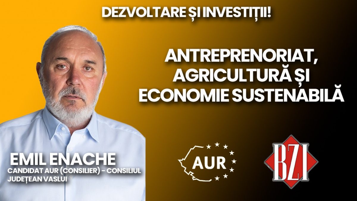 Emil Enache, candidat AUR (poziţia de consilier) la Consiliul Județean Vaslui, vine la BZI LIVE pentru un dialog dedicat cetățenilor