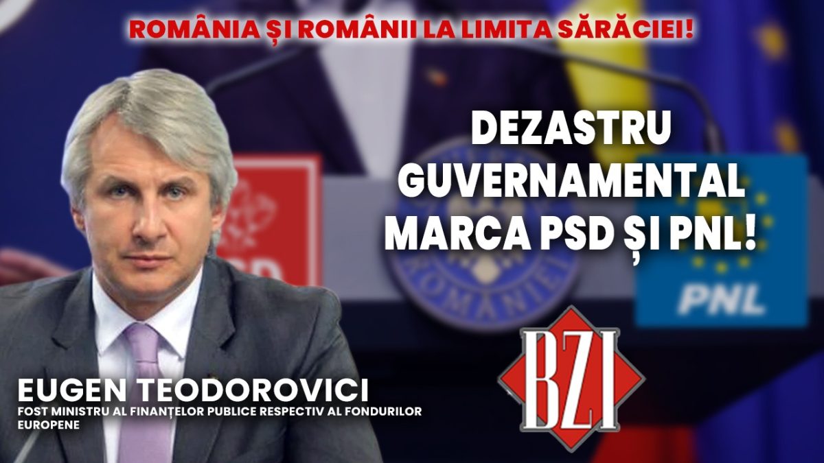 Eugen Teodorovici, fost ministru al Finanțelor publice respectiv al Fondurilor europene, într-o nouă ediție BZI LIVE