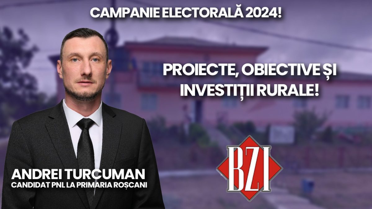 Andrei Turcuman, candidat PNL la Primăria Roșcani, discută la BZI LIVE despre campania electorală 2024