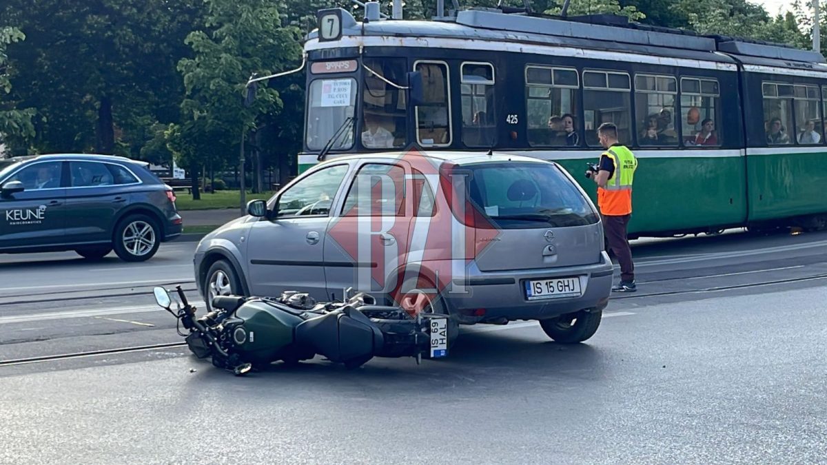 Accident rutier în municipiul Iași! Un motociclist a fost rănit – EXCLUSIV, FOTO/VIDEO, UPDATE