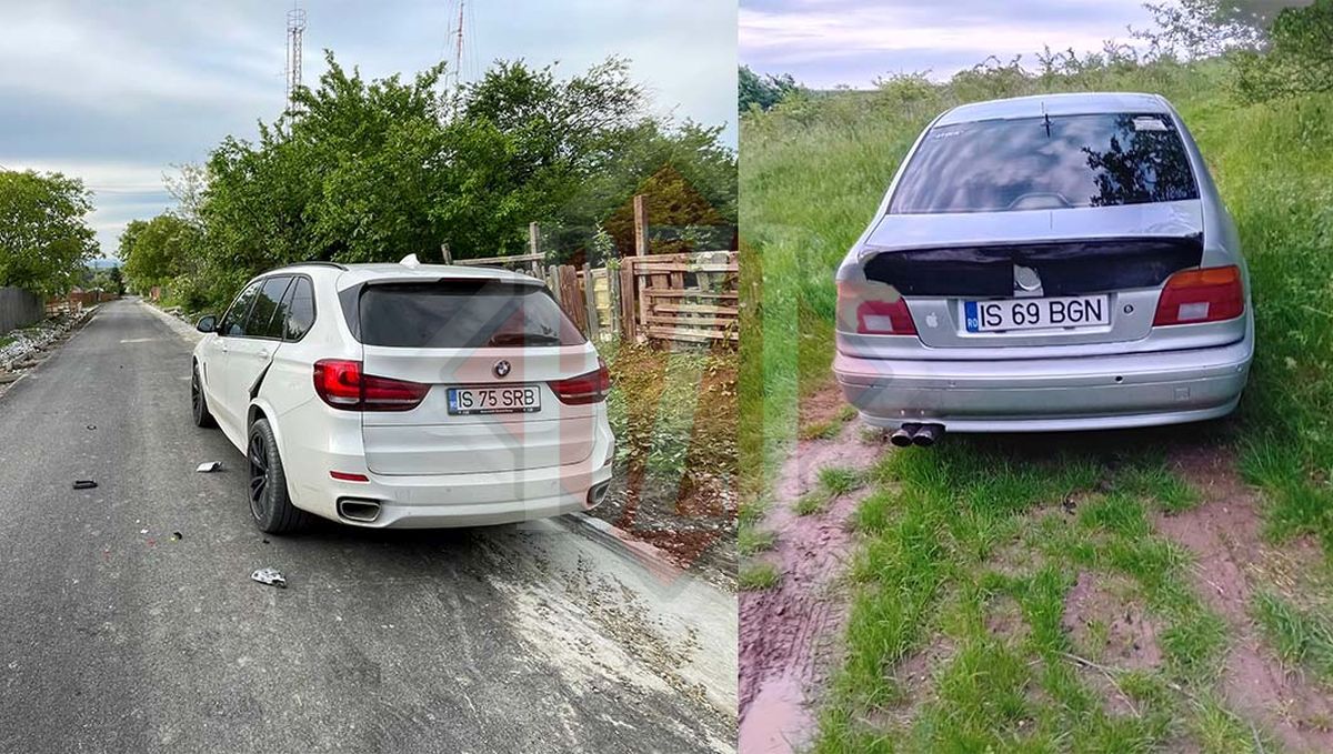 Poliţiştii sunt pe urmele unui tânăr care a provocat un accident rutier şi a fugit de la faţa locului. Conducea un BMW – FOTO