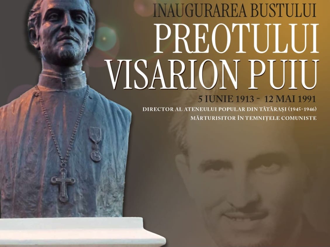 Ateneul Național din Iași inaugurează bustul preotului Visarion Puiu