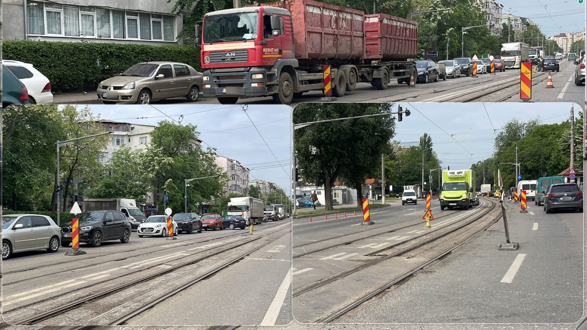 Lucrările de la liniile de tramvai au dat peste cap traficul din Canta! Șoferii au căutat disperați alternative pentru a scăpa de aglomerație – FOTO/VIDEO