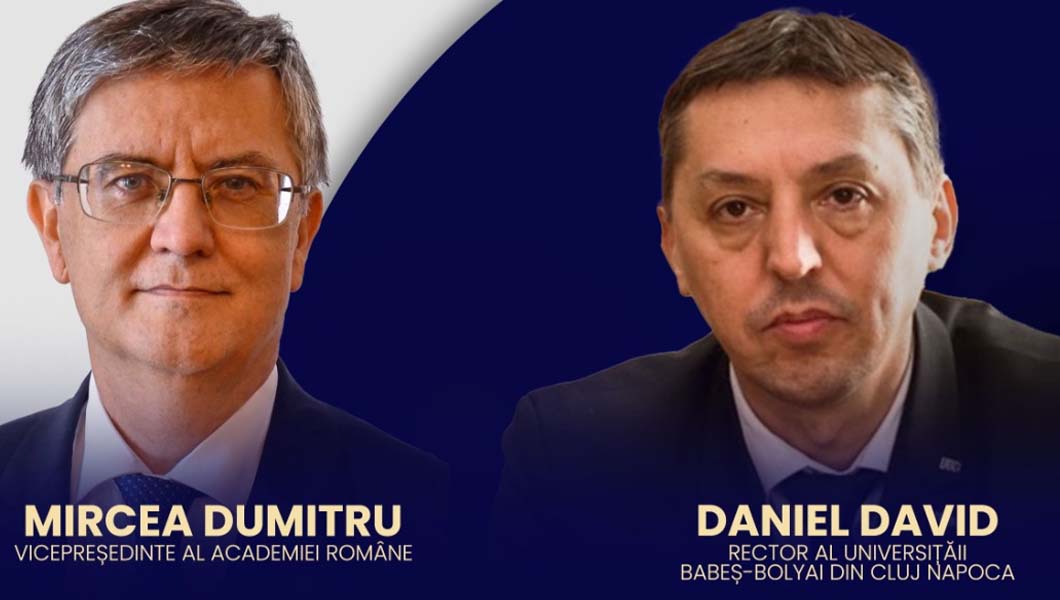 Vicepreședintele Academiei Române, Mircea Dumitru și rectorul UBB Cluj, Daniel David, prezenți la Ateneul Național din Iași!