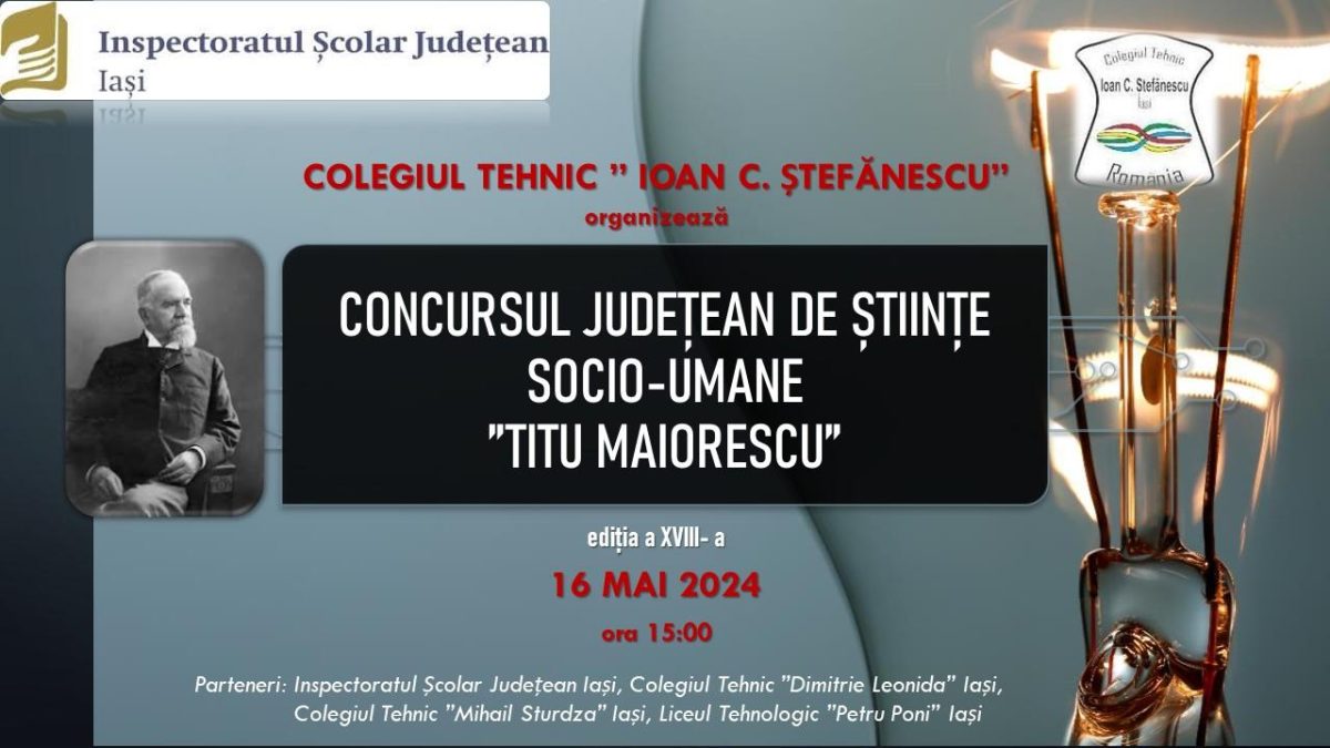 Concurs de tradiție la Colegiul Tehnic „Ioan C. Ștefănescu” din Iași
