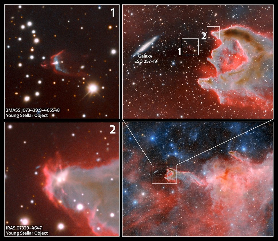 „Mâna lui Dumnezeu” un fenomen cosmic extrem de rar, la 1.300 de ani-lumină de Pământ, surprinsă de un telescop – FOTO