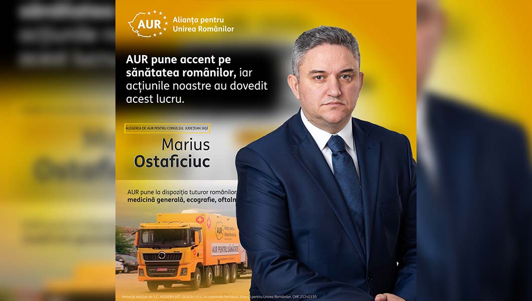 Marius Ostaficiuc, candidat AUR la Consiliul Județean Iași: ”Avem soluția pentru ieșeni! Inelul de centură al municipiului este realizabil!