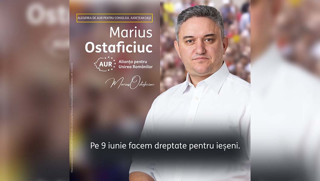 Marius Ostaficiuc, candidatul AUR la CJ Iași: ”Sănătatea ieșenilor este prioritară. Programul AUR cuprinde centre de imagistică în toate orașele din județ”