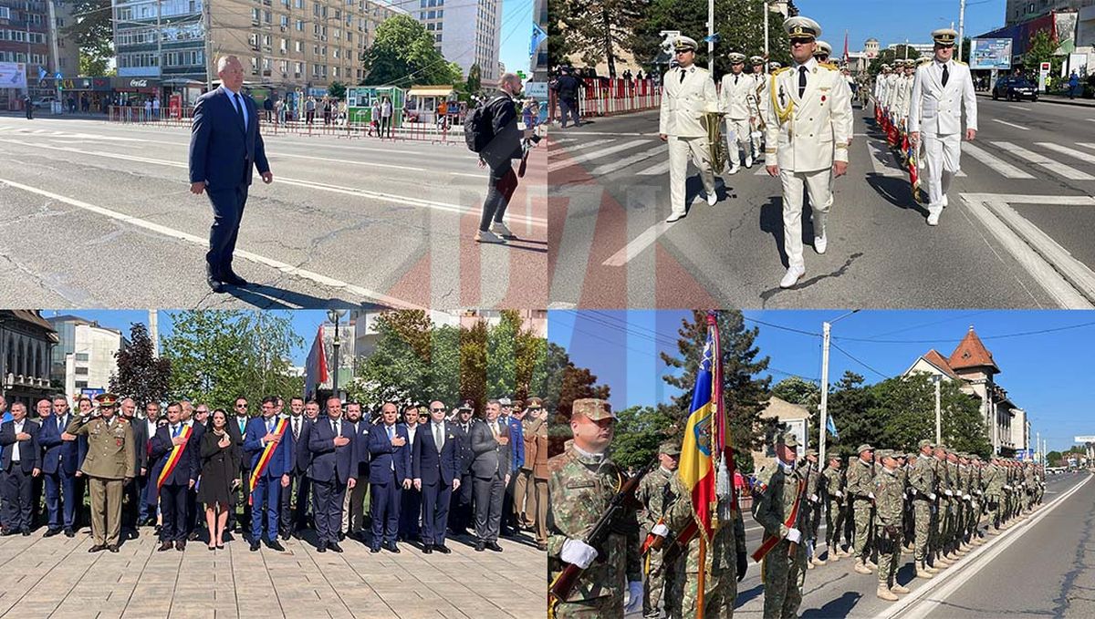 Paradă militară, desfăşurată cu prilejul Zilei Europei și a Independenţei de Stat a României, la Iaşi. Nicolae Ciucă, gură-cască în centrul orașului – UPDATE, GALERIE FOTO