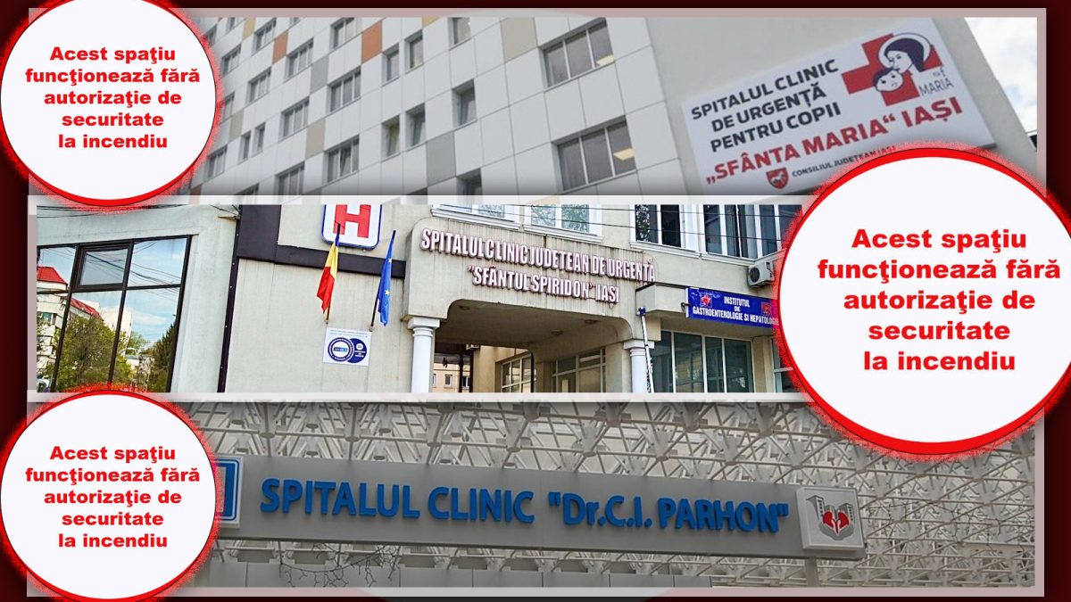 Șase spitale din Iași funcționează fără autorizație de securitate la incendiu. Managerii vin cu explicații! – FOTO