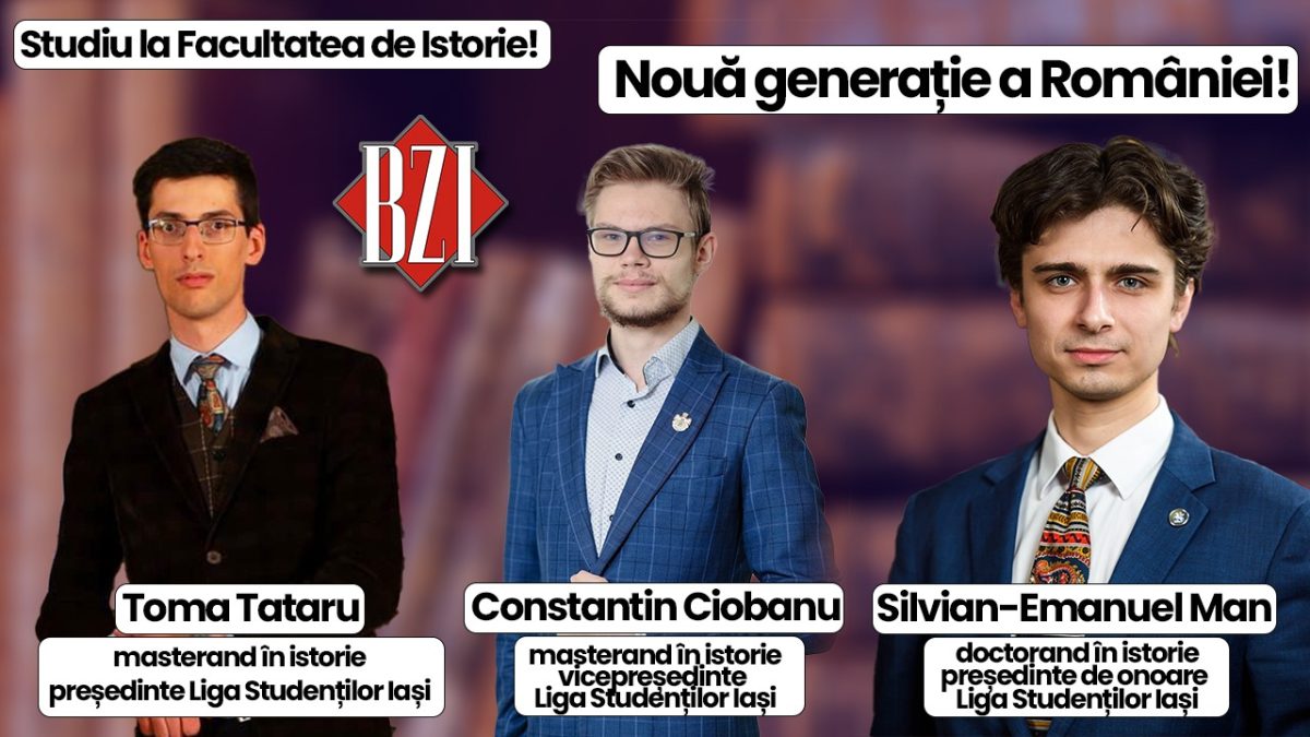 Noua generație! Despre Istorie, Cultură și realități din societatea contemporană, la BZI LIVE alături de Silvian Emanuel Man, președinte de onoare Liga Studenților Iași, Toma Tătaru, președinte al ligii și Constantin Ciobanu, vicepreședintele forului