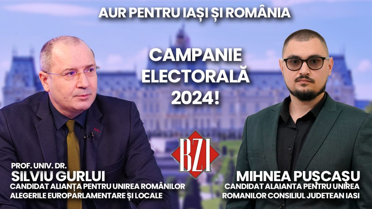 Campanie electorală 2024! Candidații AUR la Alegerile europarlamentare și locale, prof. univ. dr. Silviu Gurlui şi Mihnea Pușcașu, invitați la BZI LIVE pentru a-şi prezenta proiectele, inițiativele și strategiile pentru români