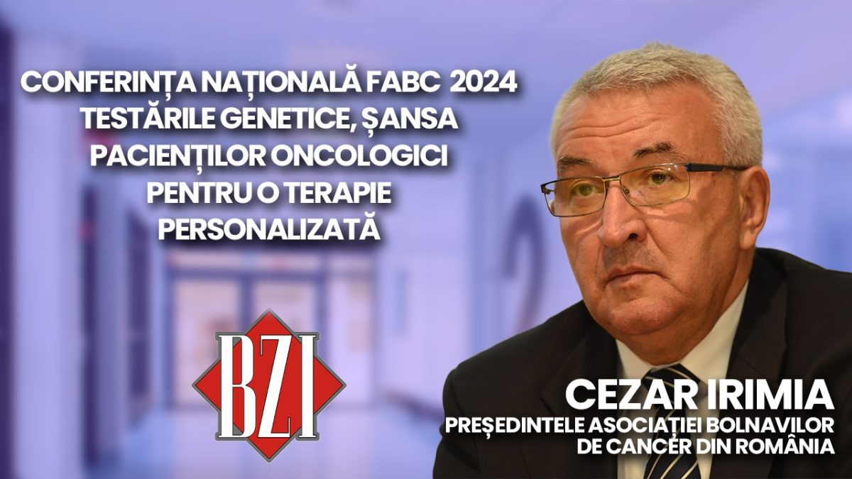 LIVE VIDEO – Cezar Irimia, președintele Asociației Bolnavilor de Cancer din România, discută la BZI LIVE despre Conferința Națională FABC 2024 și despre testările genetice pentru terapiile personalizate ale pacienților oncologici