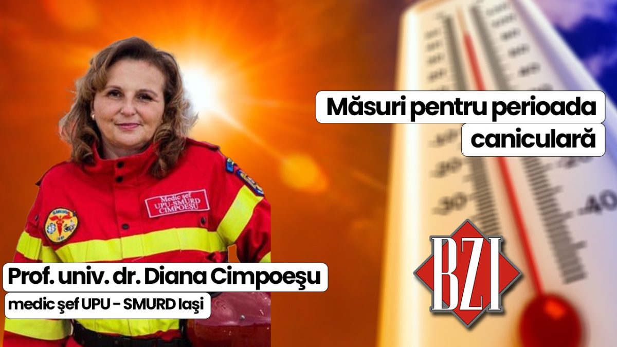 LIVE VIDEO – Prof. univ. dr. Diana Cimpoeşu, medic şef UPU – SMURD Iaşi discută în emisiunea de sănătate BZI LIVE despre măsurile pe care trebuie să le ia populația în perioadele caniculare