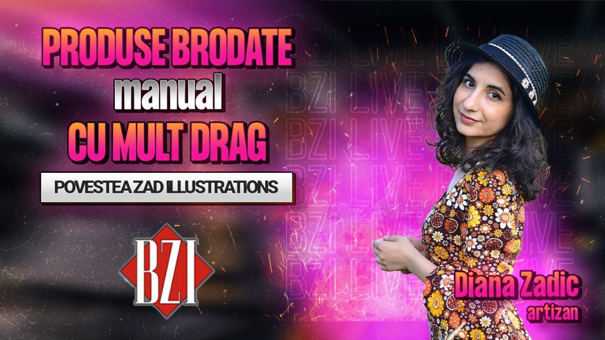 Produse brodate manual! Diana Zadic, artizan, detaliază pentru BZI LIVE despre povestea Zad Illustrations