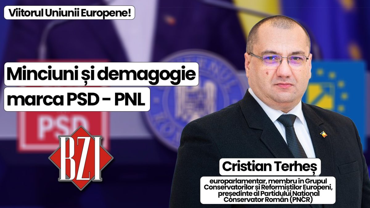 Europarlamentarul Cristian Terheș, Grupul ECR și liderul PNCR într-o nouă emisiune-dialog BZI LIVE de maximum impact