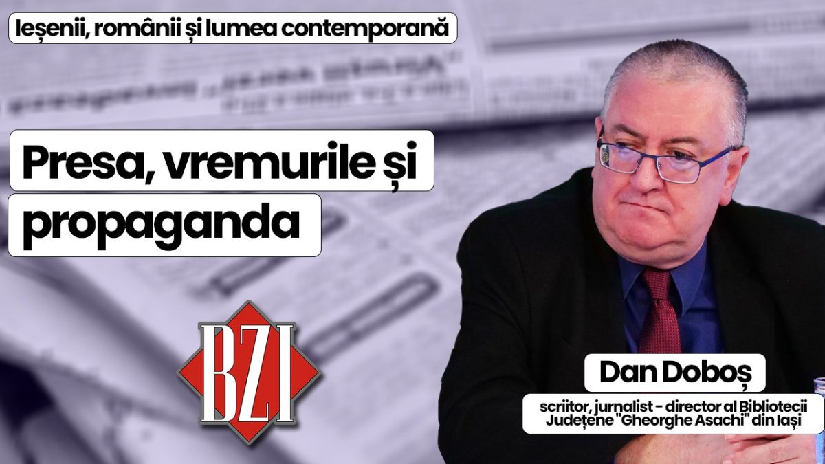 Scriitorul și jurnalistul Dan Doboș, directorul Bibliotecii Județene ”Gheorghe Asachi” din Iași într-o emisiune-analiză BZI LIVE despre subiectele momentului