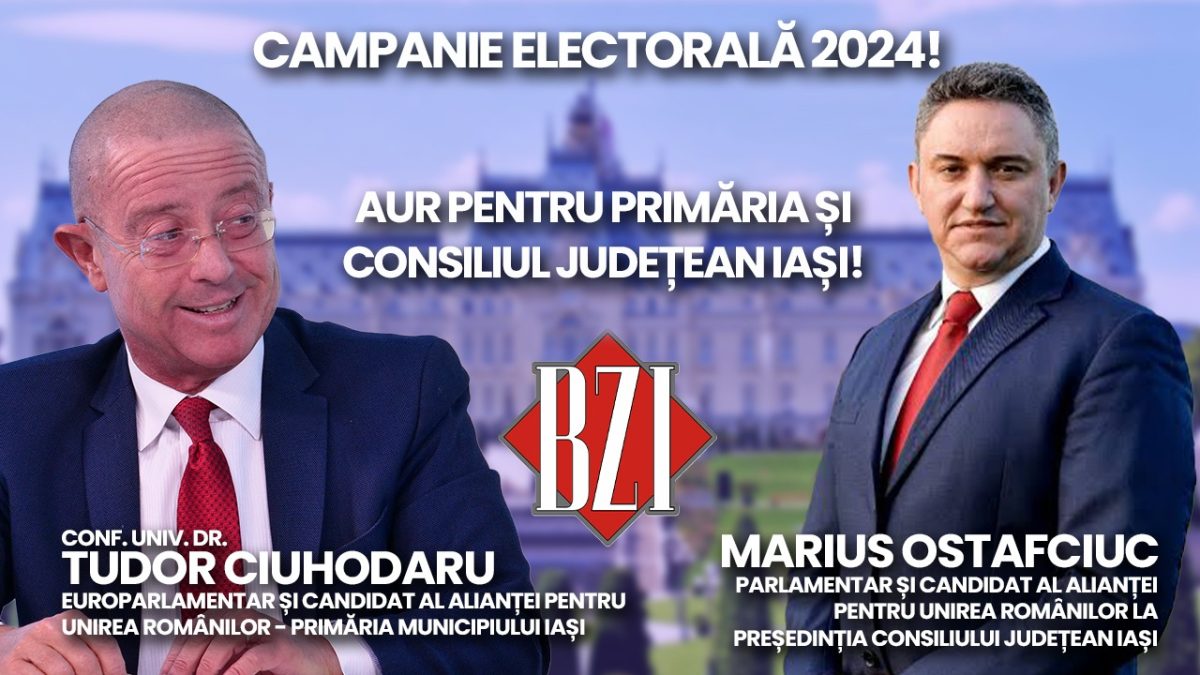 Campanie electorală 2024! Candidaţii AUR la Primăria şi CJ Iaşi, conf. univ. dr. Tudor Ciuhodaru, europarlamentar şi Marius Ostaficiuc, parlamentar vin cu soluţii reale pentru o schimbare în bine, la BZI LIVE
