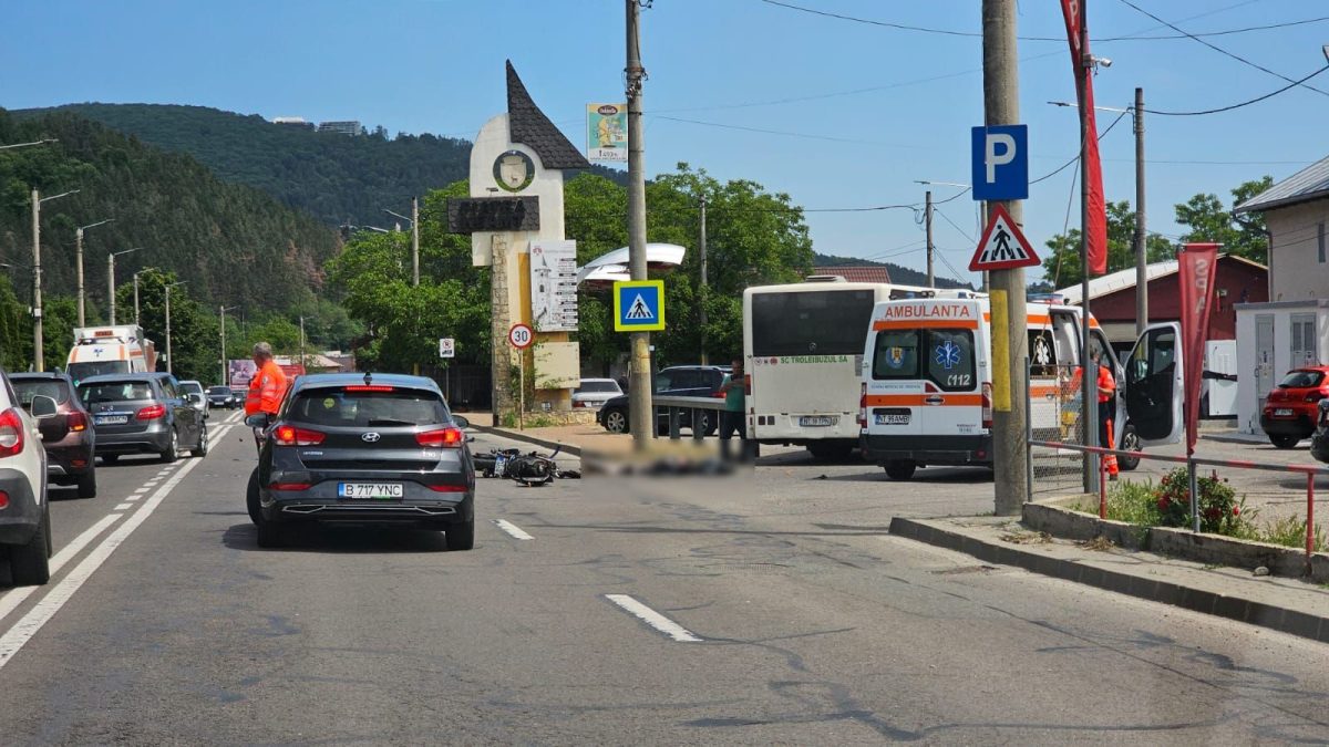 Accident rutier mortal în Piatra Neamț! Un șofer care se afla la volanul unui autobuz a lovit un motociclist