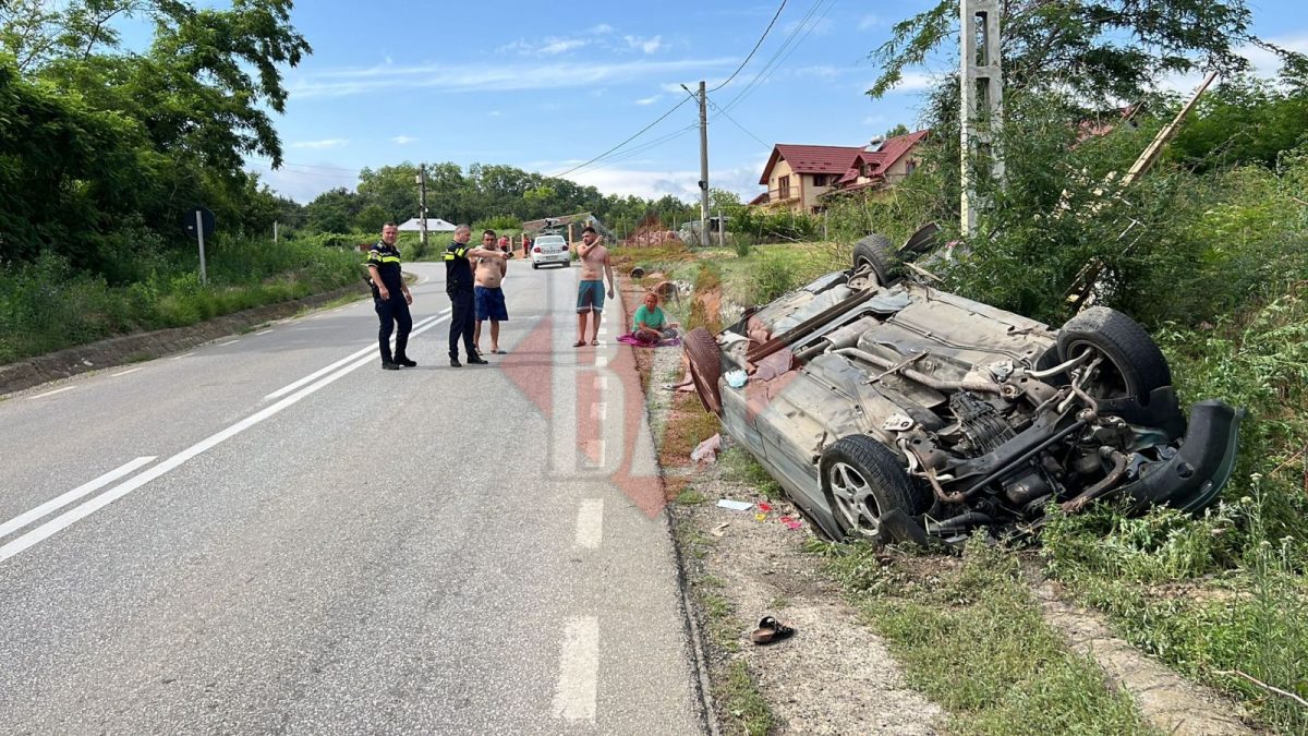 Accident rutier grav înainte de Răducăneni. Șofer beat, răsturnat cu mașina în afara carosabilului- EXCLUSIV, FOTO, VIDEO, UPDATE